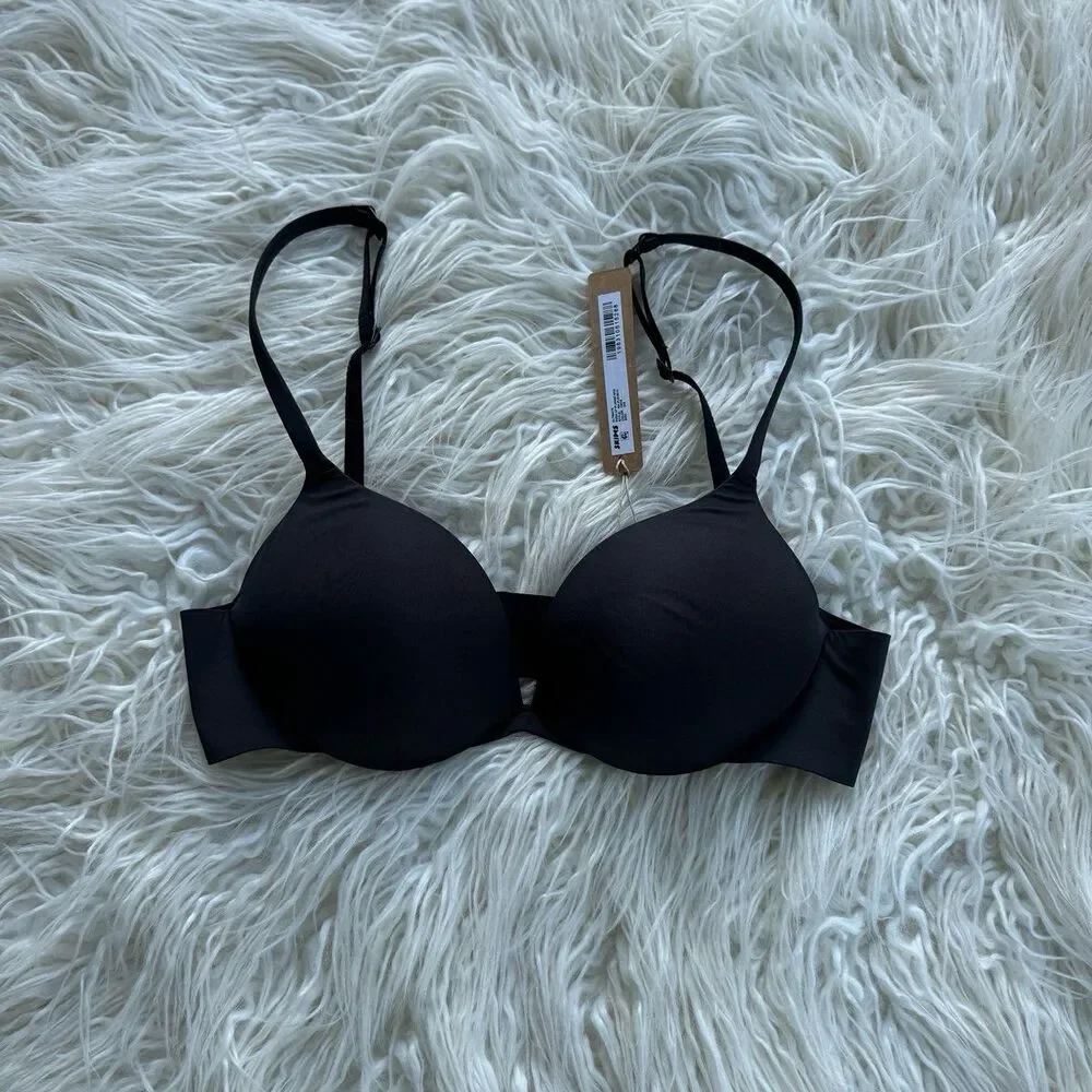 Skims Ultimate Push up Plunge Bra Onyx Size 32B - Picture 2 of 7